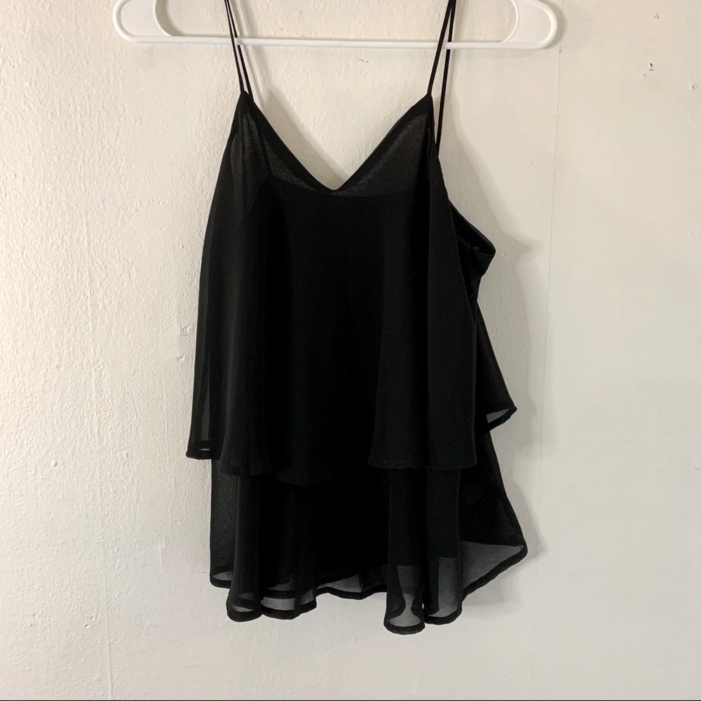 Double layer black cami
